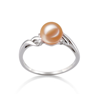 6-7mm AAAA Quality Freshwater Cultured Pearl Ring in Andrea Pink