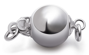 Clasp in Ball - 14K White Gold Clasp in Ball - 14K White Gold