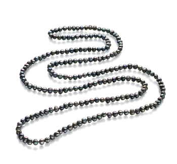 6-7mm A Quality Freshwater Cultured Pearl Necklace in Betty Black