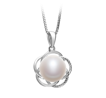 9-10mm AA Quality Freshwater Cultured Pearl Pendant in Bobbie White 9-10mm AA Quality Freshwater Cultured Pearl Pendant in Bobbie White