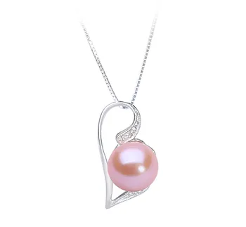 7-8mm AAAA Quality Freshwater Cultured Pearl Pendant in Carlin Pink