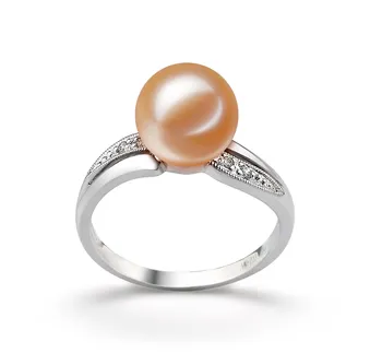 9-10mm AAAA Quality Freshwater Cultured Pearl Ring in Caroline Pink