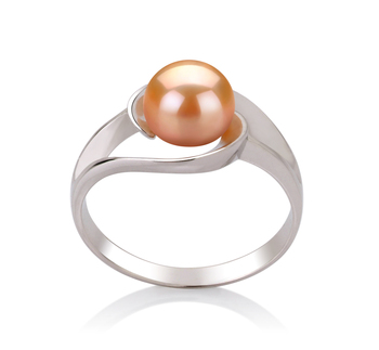 6-7mm AAA Quality Freshwater Cultured Pearl Ring in Clare Pink