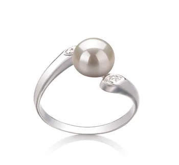6-7mm AAA Quality Freshwater Cultured Pearl Ring in Dana White 6-7mm AAA Quality Freshwater Cultured Pearl Ring in Dana White