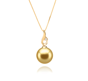 Darlene Gold 10-11mm AAA Quality South Sea 14K Yellow Gold Cultured Pearl Pendant