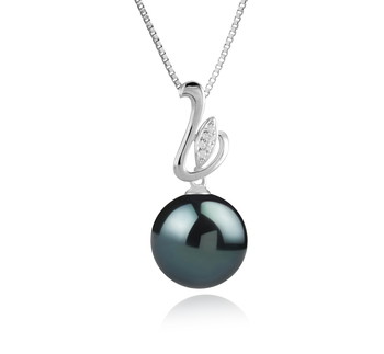 12-13mm AAA Quality Tahitian Cultured Pearl Pendant in Dixie Black