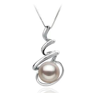 8-9mm AAA Quality Japanese Akoya Cultured Pearl Pendant in Eldova White 8-9mm AAA Quality Japanese Akoya Cultured Pearl Pendant in Eldova White