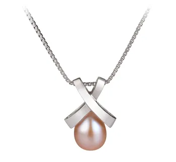 7-8mm AA Quality Freshwater Cultured Pearl Pendant in Empress Pink 7-8mm AA Quality Freshwater Cultured Pearl Pendant in Empress Pink