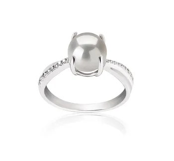 7.5-8mm AAAA Quality Freshwater Cultured Pearl Ring in Forever White