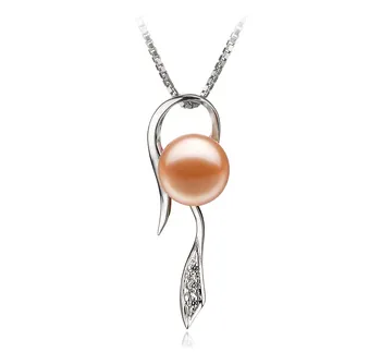 7-8mm AAAA Quality Freshwater Cultured Pearl Pendant in Jennifer Pink