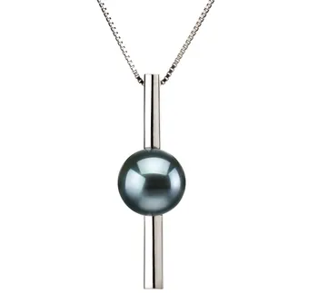 7-8mm AA Quality Japanese Akoya Cultured Pearl Pendant in Johana Black 7-8mm AA Quality Japanese Akoya Cultured Pearl Pendant in Johana Black