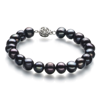 Kaitlyn Black 8-9mm A Quality Freshwater Cultured Pearl Bracelet