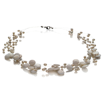 Keita White 4-10mm A Quality Freshwater Cultured Pearl Necklace