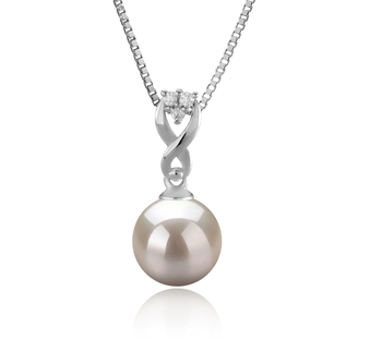 8-9mm AAAA Quality Freshwater Cultured Pearl Pendant in Kendra White