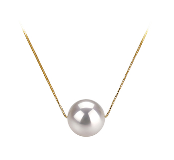 8-9mm AAA Quality Japanese Akoya Cultured Pearl Pendant in Christine White