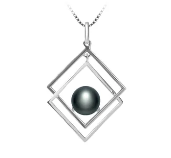 8-9mm AAA Quality Freshwater Cultured Pearl Pendant in Lilian Black 8-9mm AAA Quality Freshwater Cultured Pearl Pendant in Lilian Black