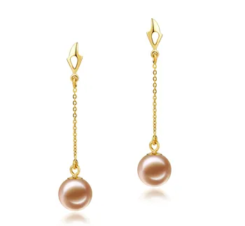 6-7mm AAAA Quality Freshwater Cultured Pearl Earring Pair in Misha Pink 6-7mm AAAA Quality Freshwater Cultured Pearl Earring Pair in Misha Pink