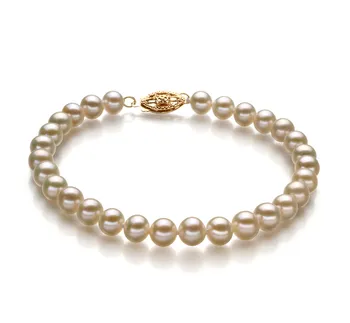 5-5.5mm AA Quality Freshwater Cultured Pearl Bracelet in White 5-5.5mm AA Quality Freshwater Cultured Pearl Bracelet in White