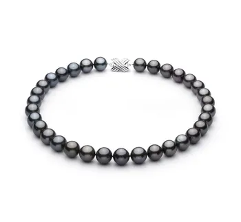 12-13.1mm AAA Quality Tahitian Cultured Pearl Necklace in Black 12-13.1mm AAA Quality Tahitian Cultured Pearl Necklace in Black