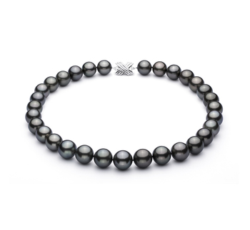 13-15.5mm AAA Quality Tahitian Cultured Pearl Necklace in Black