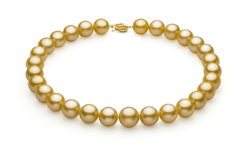 Gold 14-15.7mm AAA+ Quality South Sea 14K Yellow Gold Cultured Pearl Necklace