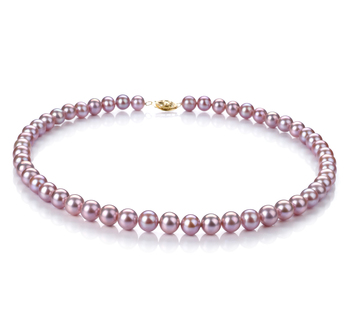 Lavender 7-8mm AA Quality Freshwater Cultured Pearl Necklace