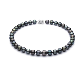 Multicolour 11.1-14.6mm AA+ Quality Tahitian 14K White Gold Cultured Pearl Necklace