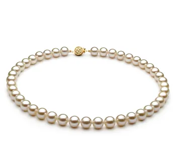 8-8.5mm AAAA Quality Freshwater Cultured Pearl Necklace in White