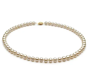6-7mm AA Quality Freshwater Cultured Pearl Necklace in Liah White for Sale