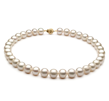 White 10-11mm AA Quality Freshwater Cultured Pearl Necklace