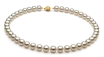 White 8-8.5mm AAA Quality Japanese Akoya Cultured Pearl Necklace