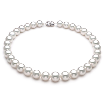 12-15mm AAA+ Quality South Sea Cultured Pearl Necklace in White