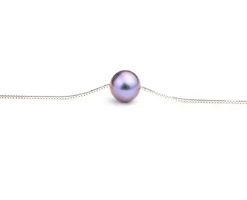10-10.5mm AAAA Quality Freshwater Cultured Pearl Pendant in Black 10-10.5mm AAAA Quality Freshwater Cultured Pearl Pendant in Black