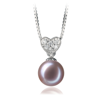 Randy Lavender 7-8mm AAAA Quality Freshwater 925 Sterling Silver Cultured Pearl Pendant