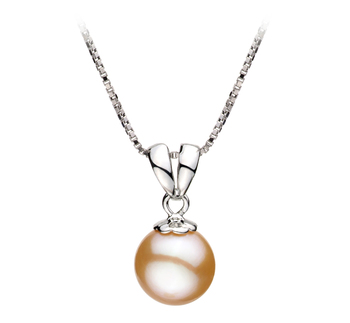 9-10mm AA Quality Freshwater Cultured Pearl Pendant in Sally Pink