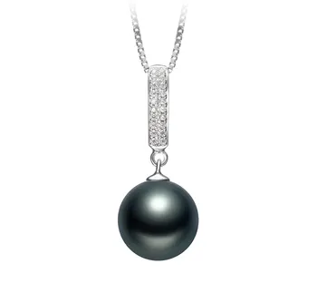 10-11mm AAA Quality Tahitian Cultured Pearl Pendant in Talitha Black 10-11mm AAA Quality Tahitian Cultured Pearl Pendant in Talitha Black