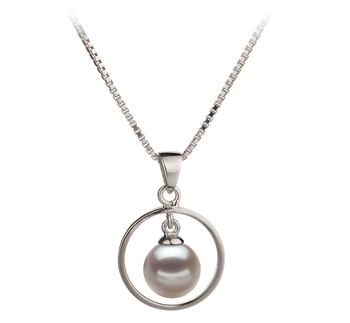 Trinity White 6-7mm AA Quality Japanese Akoya 925 Sterling Silver Cultured Pearl Pendant