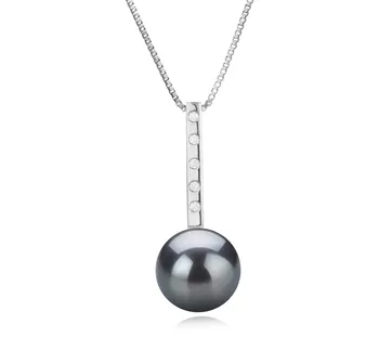 11-12mm AAA Quality Tahitian Cultured Pearl Pendant in Vanna Black 11-12mm AAA Quality Tahitian Cultured Pearl Pendant in Vanna Black