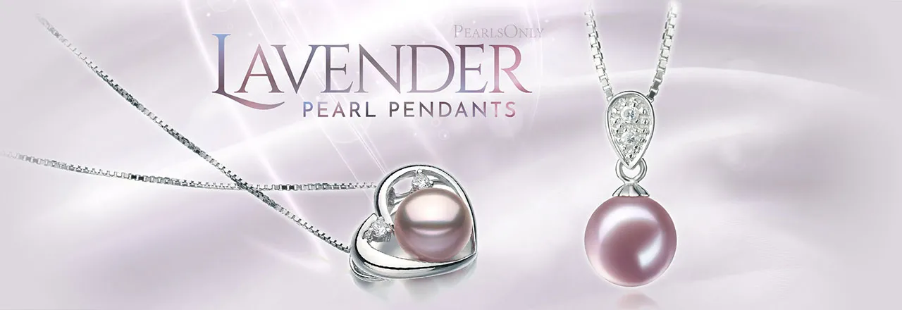 PearlsOnly Lavender Pearl Pendants