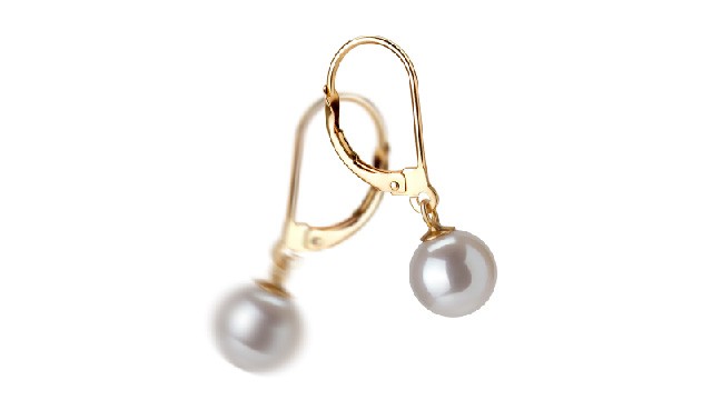 View White Freshwater Pearl Earrings collection